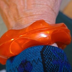 Vintage West Germany Orange Bangle Bracelet